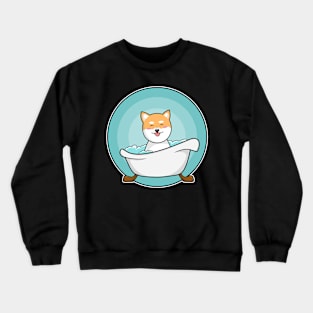 Dog in Bathtub Crewneck Sweatshirt